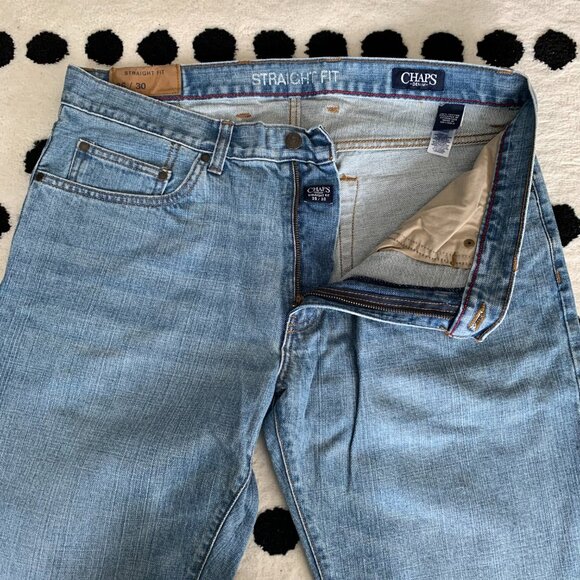 Chaps Denim Y2K Straight Fit Light Wash Casual Jeans - Picture 3 of 13